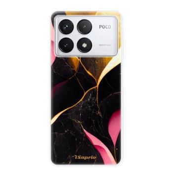 Odolné silikonové pouzdro iSaprio - Gold Pink Marble - Poco F6 Pro