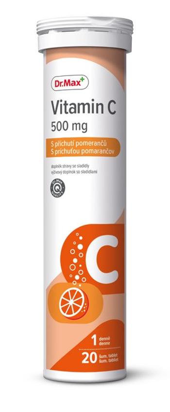 Dr. Max Vitamin C 500 mg pomeranč 20 šumivých tablet