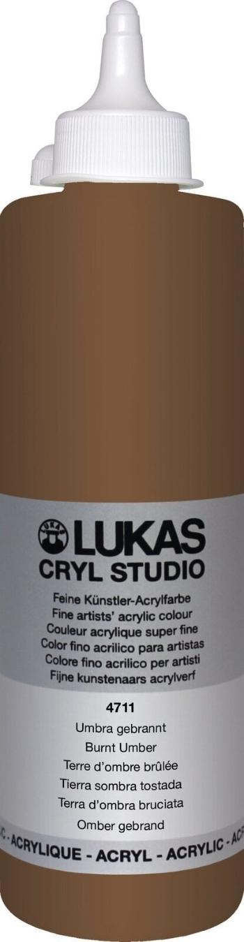 Lukas Cryl Studio Plastic Bottle Akrylová barva Burnt Umber 500 ml 1 ks