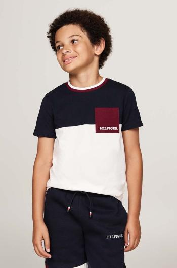 Dětské bavlněné tričko Tommy Hilfiger bílá barva, KB0KB09275