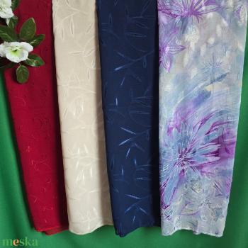 ESKÜVŐ SAL22-25 - Hímzett muszlin sál, vállkendő, stóla - több színben