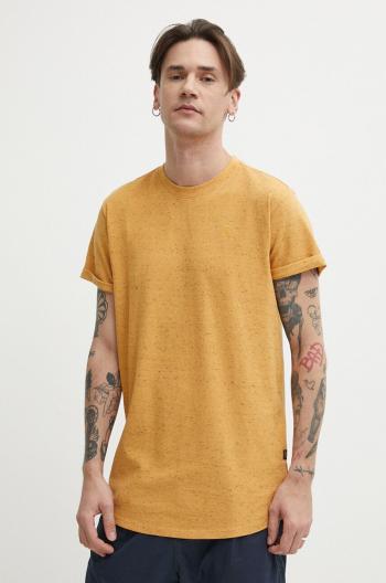 Bavlněné tričko G-Star Raw oranžová barva