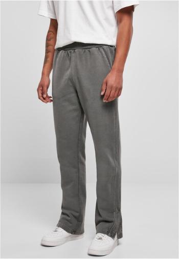 Urban Classics Heavy Terry Garment Dye Slit Sweatpants darkshadow - M