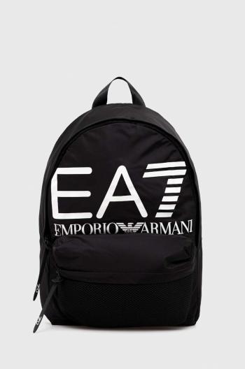 Batoh EA7 Emporio Armani černá barva, velký, s potiskem