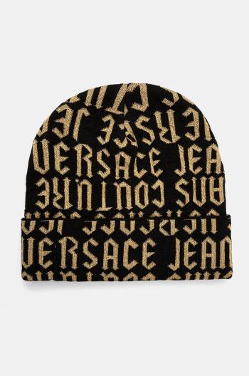 Čepice Versace Jeans Couture černá barva, z husté pleteniny, 77HAZK54 ZG293