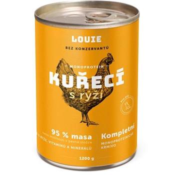 Louie Kompletní krmivo - kuřecí (95 %) s rýží (5 %) 1200 g (8595174345573)