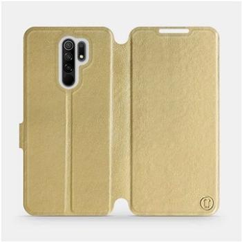 Flipové pouzdro na mobil Xiaomi Redmi 9 v provedení  Gold&Gray s šedým vnitřkem (5903516312139)