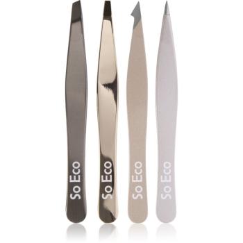 So Eco Tweezer Set Rose Gold sada pinzet