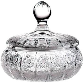 Bohemia Crystal Ručně broušená dóza s víčkem PK500 165mm (8592463037072)