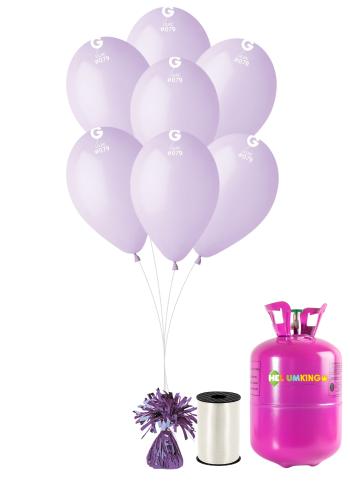 HeliumKing Helium párty set s fialovými balónky 30 ks