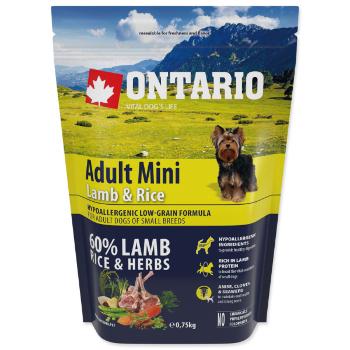 Ontario Adult Mini Lamb & Rice 0,75kg