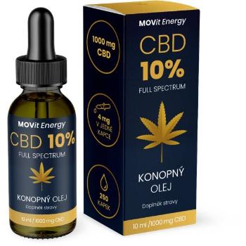 MOVIT ENERGY MOVIT CBD 10 % FULL SPECTRUM KONOPNÝ OLEJ 10 ML Doplněk stravy, , velikost