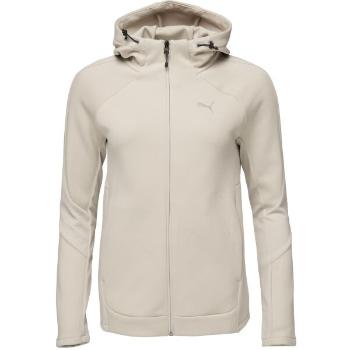 Puma EVOSTRIPE FULL ZIP HOODY Dámská mikina, béžová, velikost