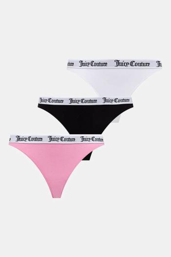 Kalhotky brazilky Juicy Couture DANA THONG PK 3-pack JCLTH224571