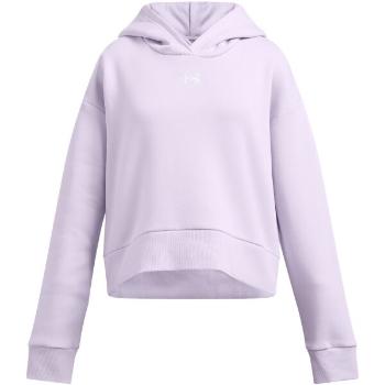 Under Armour RIVAL FLEECE CROP HOODIE Dívčí mikina, fialová, velikost