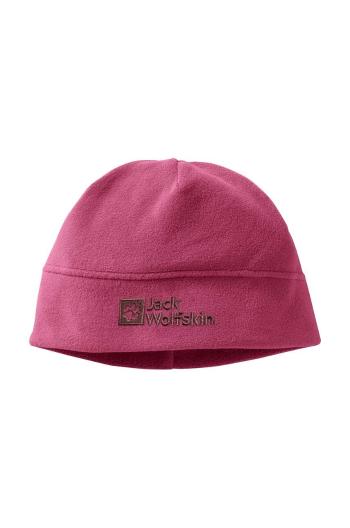 Dětska čepice Jack Wolfskin REAL STUFF BEANIE růžová barva, z tenké pleteniny