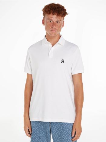 Tommy Hilfiger pánské bílé polotričko - M (YBR)