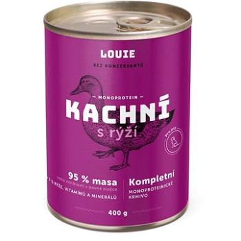 Louie Kompletní krmivo - kachní (95 %) s rýží (5 %) 400 g (8595174345580)