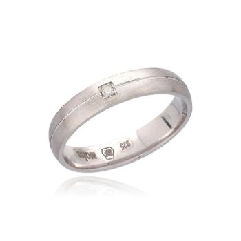 MOISS Elegantní stříbrný prsten s čirým zirkonem RL000130-P 58 mm