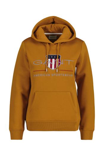 MIKINA GANT REL ARCHIVE SHIELD HOODIE CINNAMON BROWN