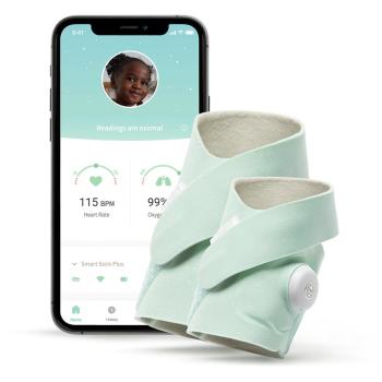 Owlet Smart Sock Plus 0-5y chytrá ponožka Mint 3x1 pár