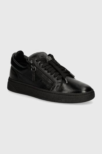 Kožené sneakers boty Giuseppe Zanotti GZ černá barva, RU40019.003