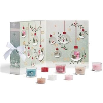 YANKEE CANDLE dárková sada Adventní kalendář kniha 12 ks votivní svíčka ve skle, 12 ks čajových svíč (5038581137032)