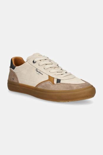 Semišové sneakers boty Pepe Jeans PMS31053 béžová barva, TRAVIS RETRO M