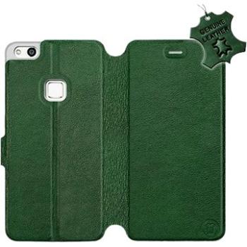 Flip pouzdro na mobil Huawei P10 Lite - Zelené - kožené -   Green Leather (5903226525997)