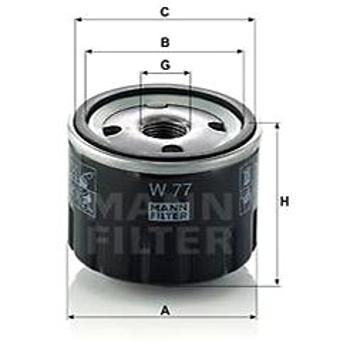 MANN-FILTER W77 pro vozy ALPINE, FIAT, MASERATI, RENAULT (W77)