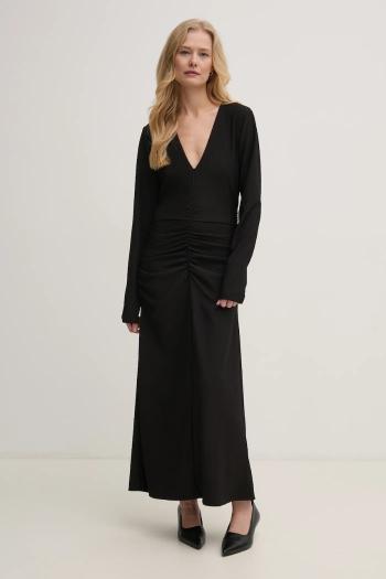 Šaty Gestuz čierna farba, maxi, priliehavá, 10909686