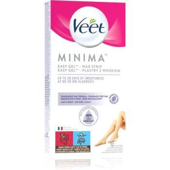 Veet Minima Hypoallergenic voskové depilační pásky na nohy 12 ks