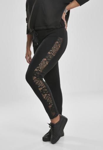 Urban Classics Ladies Lace Striped Leggings black