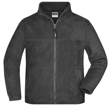 James & Nicholson Dětská fleece mikina JN044k - Tmavě šedá | S