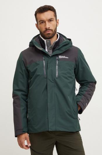 Outdoorová bunda Jack Wolfskin Jasper 3 in 1 zelená barva, A61858