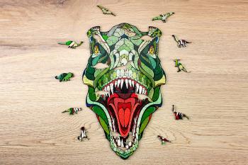 Eco-wood-art - dřevěné puzzle T-REX