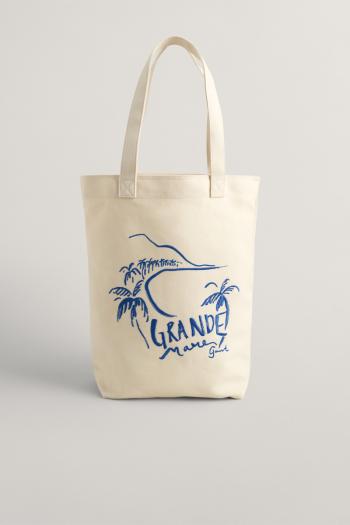 TAŠKA GANT GRANDE MARE CANVAS TOTE BAG CREAM