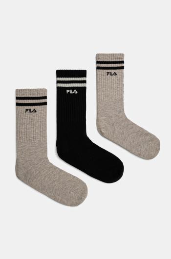 Ponožky Fila 3-pack pánské, černá barva, F5603