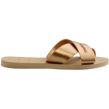 HAVAIANAS AQUA METALLIC Női flip-flop papucs, arany, méret 39/40