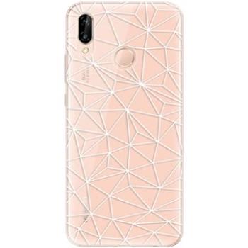 iSaprio Abstract Triangles 03 - white pro Huawei P20 Lite (trian03w-TPU2-P20lite)