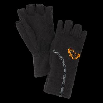 Savage gear rukavice wind pro half finger black - xl