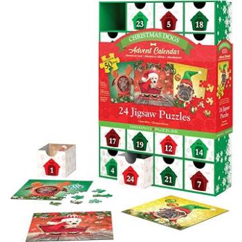 Eurographics Puzzle Adventní kalendář: Vánoční pejsci 24x50 dílků (8924-5738)