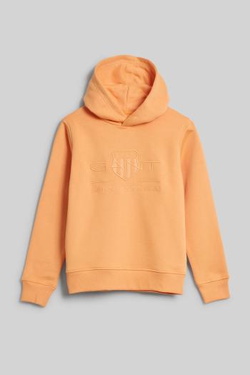 MIKINA GANT TONAL SHIELD HOODIE CORAL APRICOT