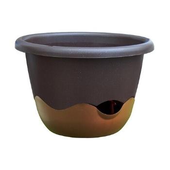 Jardinieră cu auto-irigare Mareta, maro, diam. 30 cm, maro, diam. 30 cm