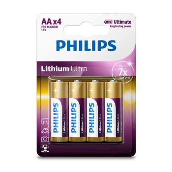 Philips Baterie AAA 1,5 V Lithium Ultra, 4 ks