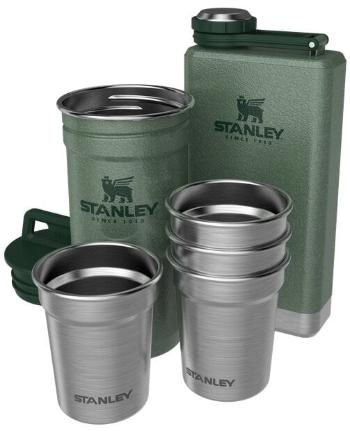 Stanley Adventure Pre-Party Shot Glass + Flask Set Hammertone Green 230ml-4 x 59ml Placatka-Pohár