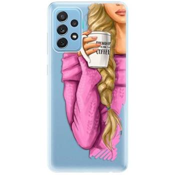 iSaprio My Coffe and Blond Girl pro Samsung Galaxy A72 (coffblon-TPU3-A72)