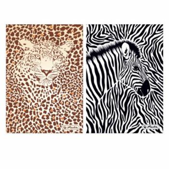 Herlitz - Záznamní kniha A5, čtvereček, Animal Print