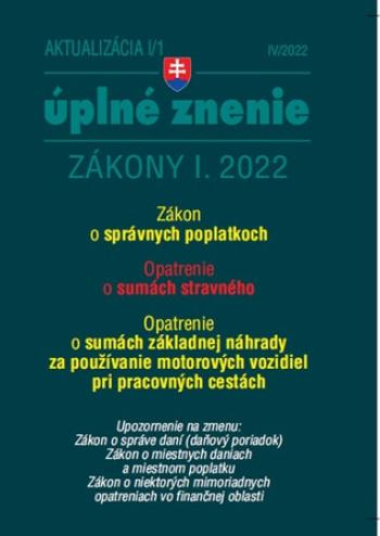 Aktualizácia I/1 2022 – daňové a účtovné zákony