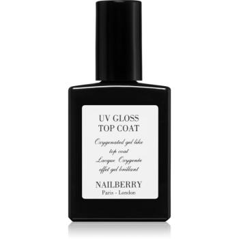 NAILBERRY UV Gloss Top Coat lak na nechty s gélovým efektom bez použitia UV/LED lampy 14 ml